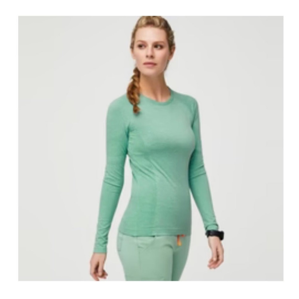 Figs Salta Seamless Underscrub Heather Jade - Medium